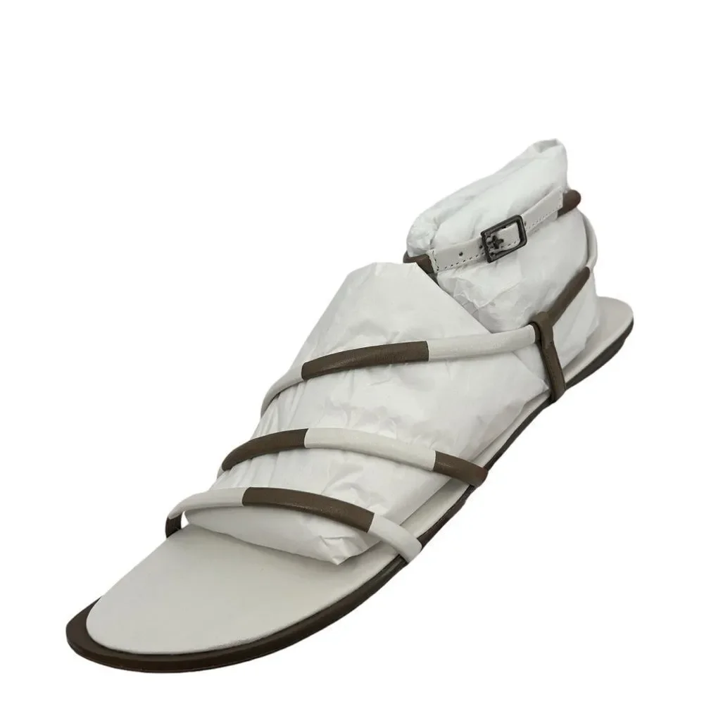 NIB Tory Burch Split Mignon Multi-strap Sandal In Gardenia Toasted size 11
